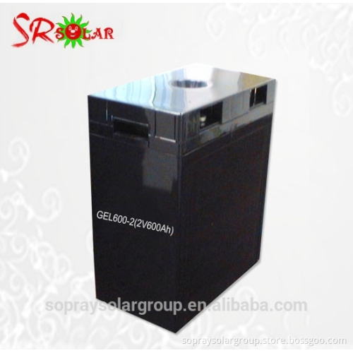 Deep rechargeable cycle battery 2v 600Ah for Solar System